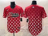 Men's San Francisco 49ers Blank Red Limited Stitched Baseball Jersey,baseball caps,new era cap wholesale,wholesale hats