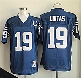Men's Indianapolis Colts #19 Johnny Unitas Blue Throwback Stitched Jersey,baseball caps,new era cap wholesale,wholesale hats