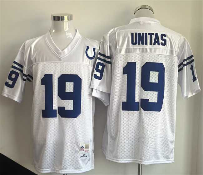 Men's Indianapolis Colts #19 Johnny Unitas White Throwback Stitched Jersey,We sell and wholesale Men's Indianapolis Colts #19 Johnny Unitas White Throwback Stitched Jersey on line form chian!