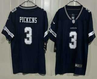 Youth Dallas Cowboys #3 George Pickens Limited Navy Vapor Jersey,We sell and wholesale Youth Dallas Cowboys #3 George Pickens Limited Navy Vapor Jersey on line form chian!