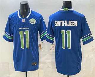 Men's Seattle Seahawks #11 Jaxon Smith-Njigba Royal FUSE 2025 NFC West Champions Patch Limited Stitched Jersey,We sell and wholesale Men's Seattle Seahawks #11 Jaxon Smith-Njigba Royal FUSE 2025 NFC West Champions Patch Limited Stitched Jersey on line form chian!