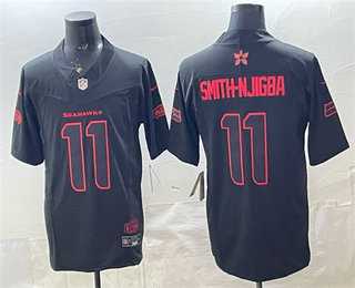 Men's Seattle Seahawks #11 Jaxon Smith-Njigba Limited Black Stranger Things Stuck In The Upside Down Jersey,We sell and wholesale Men's Seattle Seahawks #11 Jaxon Smith-Njigba Limited Black Stranger Things Stuck In The Upside Down Jersey on line form chian!