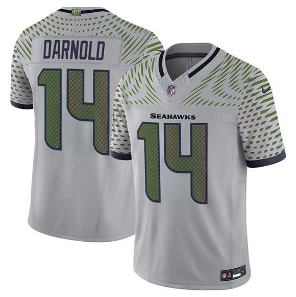 Men's Seattle Seahawks #14 Sam Darnold Gray 2025 F.U.S.E. 'Rivalries' Vapor Untouchable Limited Stitched Jersey,We sell and wholesale Men's Seattle Seahawks #14 Sam Darnold Gray 2025 F.U.S.E. 'Rivalries' Vapor Untouchable Limited Stitched Jersey on line form chian!