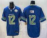 Men's Seattle Seahawks #12 Fan Royal FUSE 2025 NFC West Champions Patch Limited Stitched Jersey,baseball caps,new era cap wholesale,wholesale hats