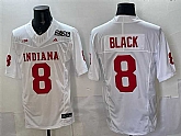 Men's Indiana Hoosiers #8 Kaelon Black White F.U.S.E. 2026 Patch Stitched Football Jersey,baseball caps,new era cap wholesale,wholesale hats