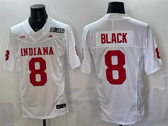 Men's Indiana Hoosiers #8 Kaelon Black White F.U.S.E. 2026 Patch Stitched Football Jersey,We sell and wholesale Men's Indiana Hoosiers #8 Kaelon Black White F.U.S.E. 2026 Patch Stitched Football Jersey on line form chian!