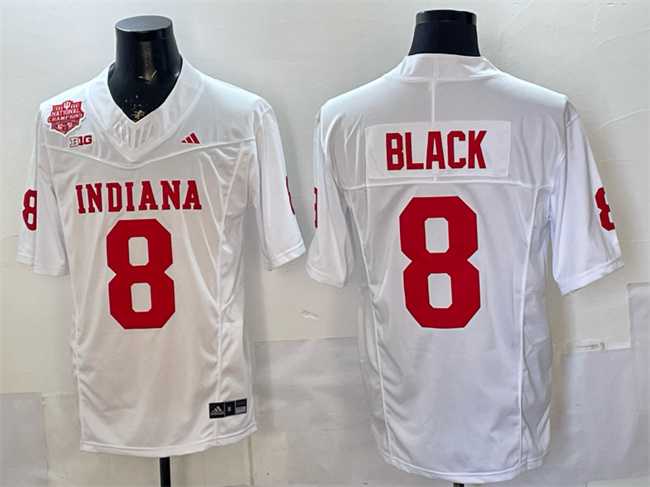 Men's Indiana Hoosiers #8 Kaelon Black White F.U.S.E. 2025 National Champions Patch Stitched Football Jersey,We sell and wholesale Men's Indiana Hoosiers #8 Kaelon Black White F.U.S.E. 2025 National Champions Patch Stitched Football Jersey on line form chian!
