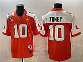 Men's Miami Hurricanes #10 Malachi Toney Orange Alternate F.U.S.E. Fiesta Bowl Champions & Florida Patch Stitched Football Jersey,baseball caps,new era cap wholesale,wholesale hats
