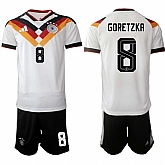 Men's Germany #8 Leon Goretzka White 2025-26 Home Soccer Jersey Suit,baseball caps,new era cap wholesale,wholesale hats