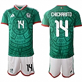 Men's Mexico #14 Javier Chicharito Green 2025-26 Home Soccer Jersey Suit,baseball caps,new era cap wholesale,wholesale hats