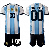 Men's Argentina Custom White Blue 2025-26 Home Soccer Jersey Suit,baseball caps,new era cap wholesale,wholesale hats