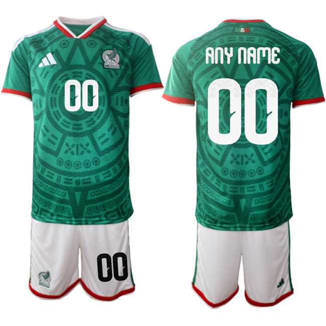 Men's Mexico Custom Green 2025-26 Home Soccer Jersey Suit,We sell and wholesale Men's Mexico Custom Green 2025-26 Home Soccer Jersey Suit on line form chian!
