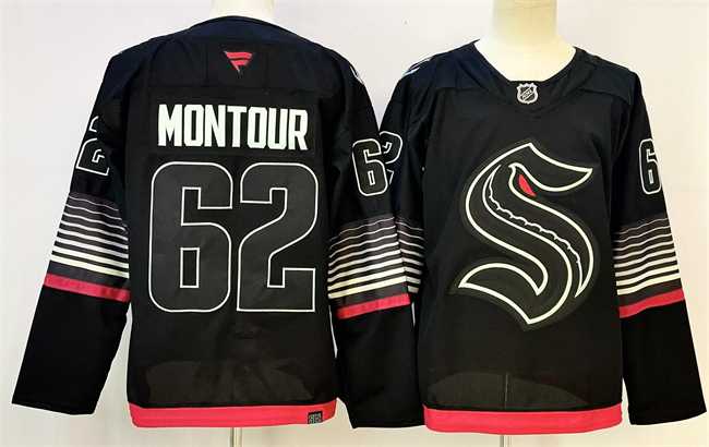 Men's Seattle Kraken #62 Brandon Montour Black 2026 Alternate Stitched Hockey Jersey,We sell and wholesale Men's Seattle Kraken #62 Brandon Montour Black 2026 Alternate Stitched Hockey Jersey on line form chian!