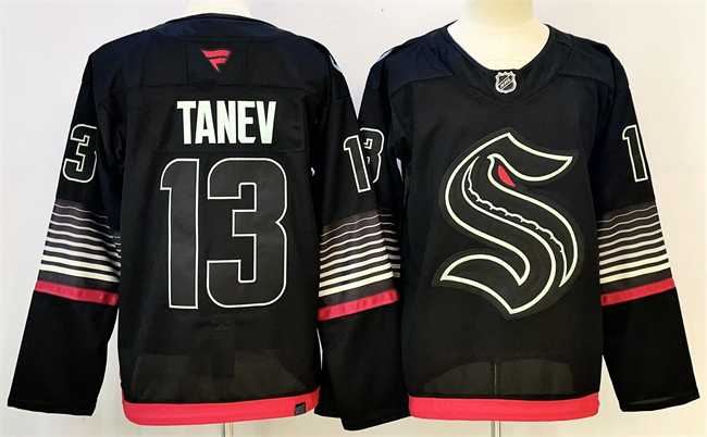 Men's Seattle Kraken #13 Brandon Tanev Black 2026 Alternate Stitched Hockey Jersey,We sell and wholesale Men's Seattle Kraken #13 Brandon Tanev Black 2026 Alternate Stitched Hockey Jersey on line form chian!