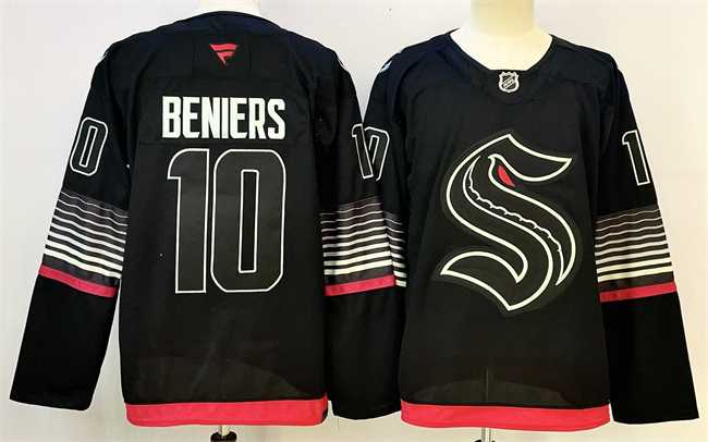 Men's Seattle Kraken #10 Matty Beniers Black 2026 Alternate Stitched Hockey Jersey,We sell and wholesale Men's Seattle Kraken #10 Matty Beniers Black 2026 Alternate Stitched Hockey Jersey on line form chian!