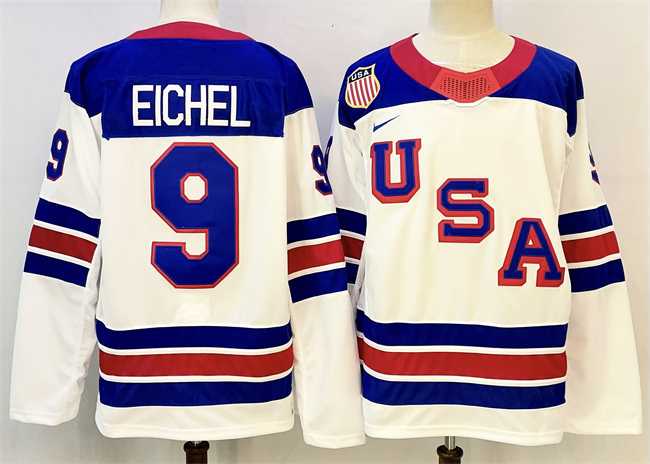 Men's USA #9 Jack Eichel White 2025-2026 Stitched Jersey,We sell and wholesale Men's USA #9 Jack Eichel White 2025-2026 Stitched Jersey on line form chian!