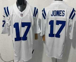 Men's Indianapolis Colts #17 Daniel Jones Limited White FUSE Vapor Stitched Jersey,We sell and wholesale Men's Indianapolis Colts #17 Daniel Jones Limited White FUSE Vapor Stitched Jersey on line form chian!