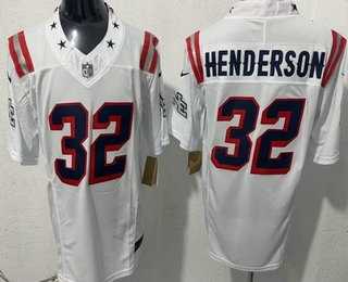 Men's New England Patriots #32 TreVeyon Henderson Limited White Rivalries FUSE Vapor Stitched Jersey,We sell and wholesale Men's New England Patriots #32 TreVeyon Henderson Limited White Rivalries FUSE Vapor Stitched Jersey on line form chian!