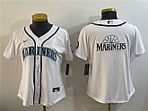 Women's Seattle Mariners Team Big Logo White Cool Base Stitched Jersey Dzhi,baseball caps,new era cap wholesale,wholesale hats