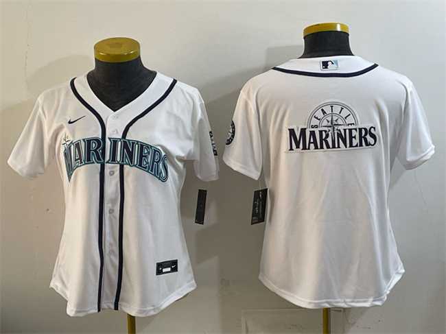 Women's Seattle Mariners Team Big Logo White Cool Base Stitched Jersey Dzhi,We sell and wholesale Women's Seattle Mariners Team Big Logo White Cool Base Stitched Jersey Dzhi on line form chian!
