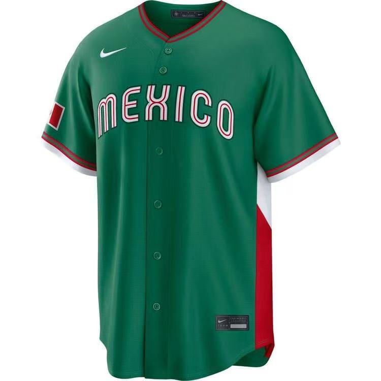 Men's Mexico Baseball Blank Green World Baseball Classic Stitched Jersey,We sell and wholesale Men's Mexico Baseball Blank Green World Baseball Classic Stitched Jersey on line form chian!