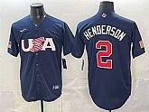 Men's USA #2 Gunnar Henderson Navy World Baseball Classic Stitched Jersey,baseball caps,new era cap wholesale,wholesale hats