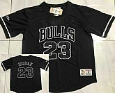 Men's Chicago Bulls #23 Michael Jordan Black Short Sleeved AU Throwback Jersey Dzhi,baseball caps,new era cap wholesale,wholesale hats