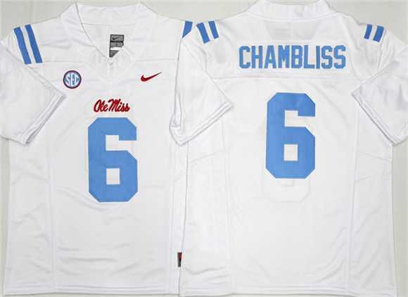 Men's Ole Miss Rebels #6 Trinidad Chambliss White 2026 F.U.S.E. Stitched jersey,We sell and wholesale Men's Ole Miss Rebels #6 Trinidad Chambliss White 2026 F.U.S.E. Stitched jersey on line form chian!