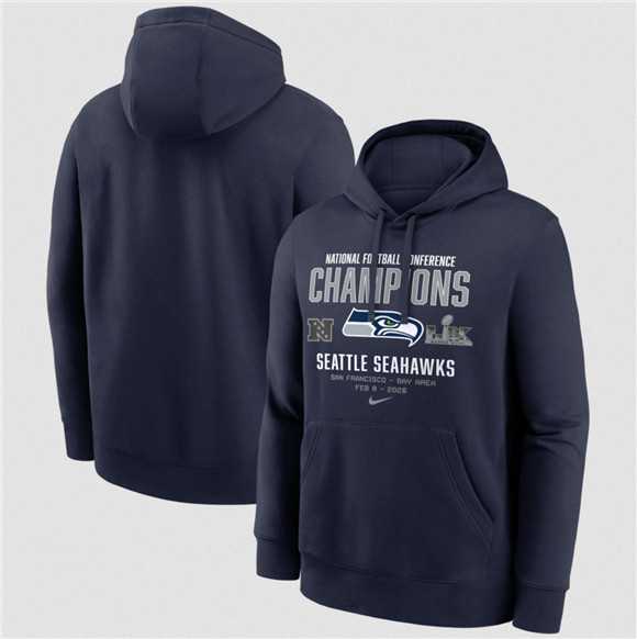 Men's Seattle Seahawks College Navy 2025 NFC Champions Team Nation Hoodie,We sell and wholesale Men's Seattle Seahawks College Navy 2025 NFC Champions Team Nation Hoodie on line form chian!