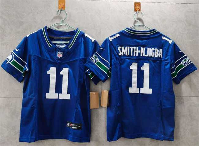 Women's Seattle Seahawks #11 Jaxon Smith-Njigba Royal 2024 F.U.S.E Throwback Vapor Limited Stitched Jersey,We sell and wholesale Women's Seattle Seahawks #11 Jaxon Smith-Njigba Royal 2024 F.U.S.E Throwback Vapor Limited Stitched Jersey on line form chian!