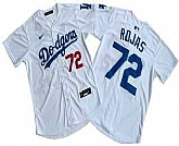 Men's Los Angeles Dodgers #72 Miguel Rojas White Limited Stitched Jersey,baseball caps,new era cap wholesale,wholesale hats