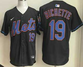 Men's New York Mets #19 Bo Bichette Black Limited Jersey,We sell and wholesale Men's New York Mets #19 Bo Bichette Black Limited Jersey on line form chian!