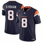 Men's Denver Broncos #8 Jarrett Stidham Navy 2025 F.U.S.E. Vapor Limited Stitched Jersey Dzhi,baseball caps,new era cap wholesale,wholesale hats
