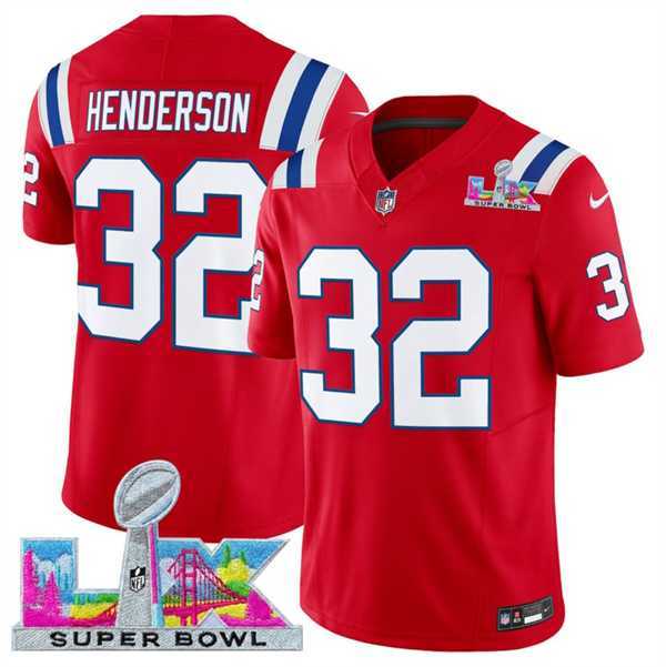 Men's New England Patriots #32 TreVeyon Henderson Red 2025 F.U.S.E. Super Bowl LX Patch Vapor Limited Stitched Jersey,We sell and wholesale Men's New England Patriots #32 TreVeyon Henderson Red 2025 F.U.S.E. Super Bowl LX Patch Vapor Limited Stitched Jersey on line form chian!