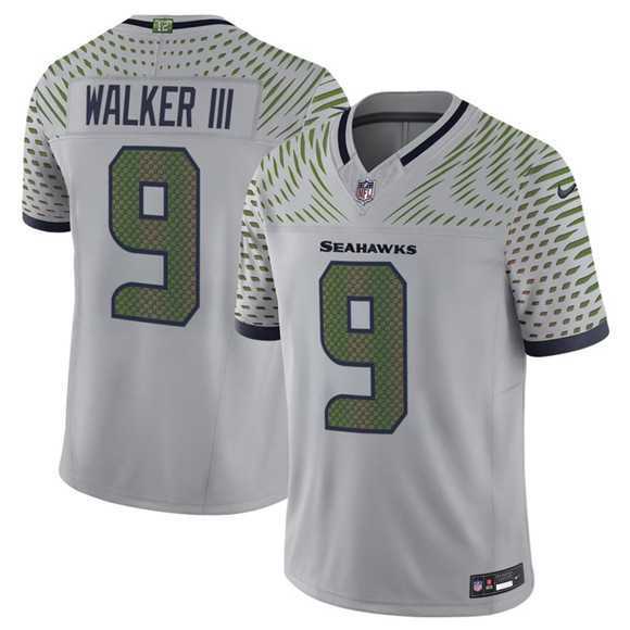 Men's Seattle Seahawks #9 Kenneth Walker III Gray 2025 F.U.S.E. 'Rivalries' Vapor Limited Stitched Jersey Dzhi,We sell and wholesale Men's Seattle Seahawks #9 Kenneth Walker III Gray 2025 F.U.S.E. 'Rivalries' Vapor Limited Stitched Jersey Dzhi on line form chian!