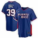 Men's Puerto Rico Baseball Customized Blue 2026 World Baseball Classic Road Stadium Stitched Jersey,baseball caps,new era cap wholesale,wholesale hats