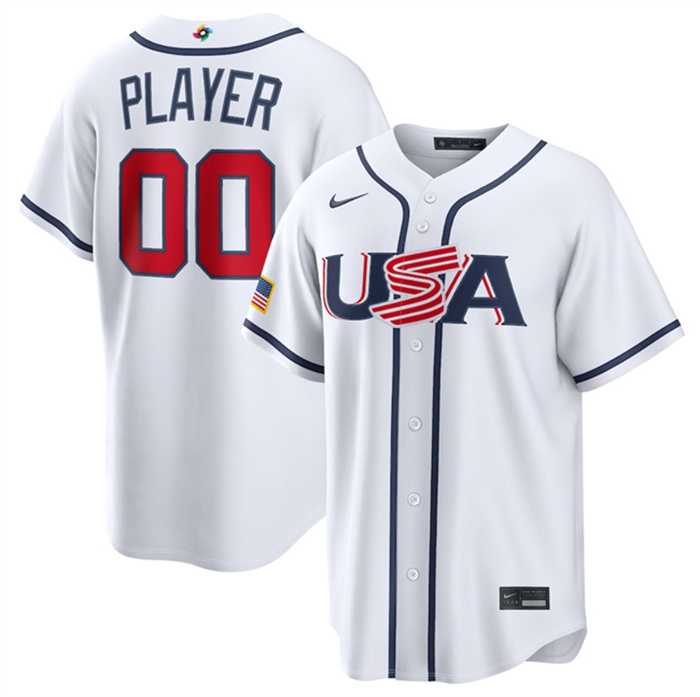 Men's USA Baseball ACTIVE PLAYER Custom White 2026 World Baseball Classic Home Stadium Stitched Jersey,We sell and wholesale Men's USA Baseball ACTIVE PLAYER Custom White 2026 World Baseball Classic Home Stadium Stitched Jersey on line form chian!