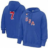 Men's US Hockey #7 Brady Tkachuk Royal 2026 Name & Number Hoodie,baseball caps,new era cap wholesale,wholesale hats