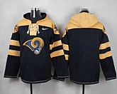 Men's Los Angeles Rams Blank Navy Blue player pullover Nike Nfl Hoodie,baseball caps,new era cap wholesale,wholesale hats