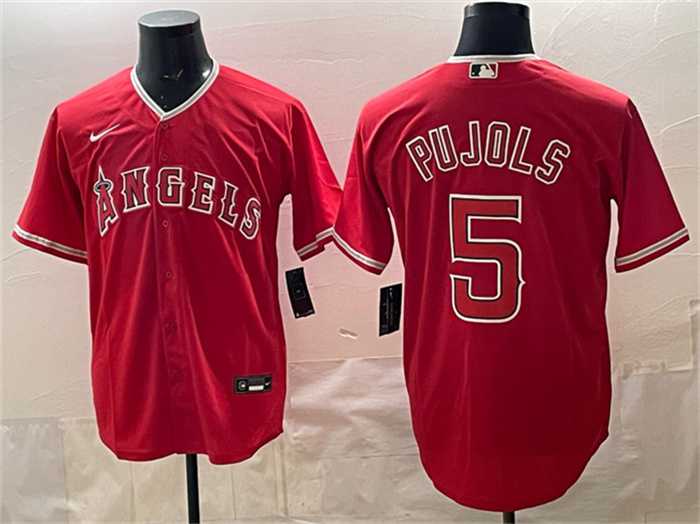 Men's Los Angeles Angels #5 Albert Pujols Red Stitched Jersey,We sell and wholesale Men's Los Angeles Angels #5 Albert Pujols Red Stitched Jersey on line form chian!