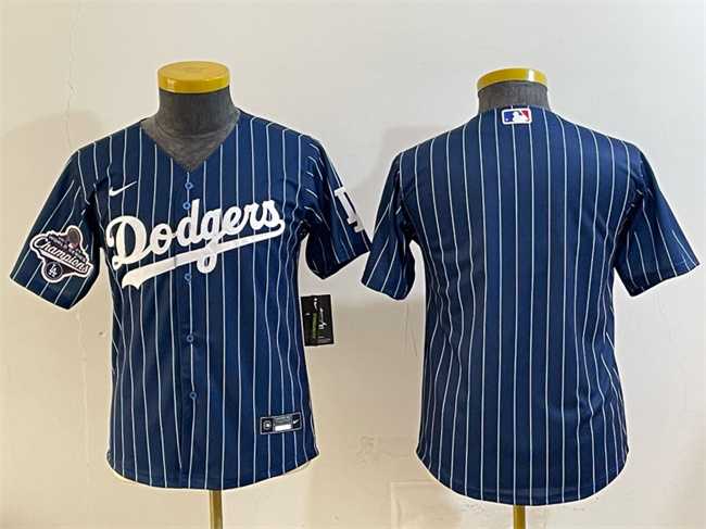 Youth Los Angeles Dodgers Blank Navy Pinstripe 2025 World Series Champions Patch Cool Base Stitched Jersey,We sell and wholesale Youth Los Angeles Dodgers Blank Navy Pinstripe 2025 World Series Champions Patch Cool Base Stitched Jersey on line form chian!