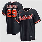 Men's Detroit Tigers #29 Tarik Skubal Navy Alternate Stitched Jersey Dzhi,baseball caps,new era cap wholesale,wholesale hats