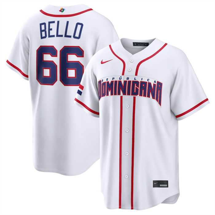 Men's Dominican Republic Baseball #66 Brayan Bello White 2026 World Baseball Classic Home Stadium Stitched Jersey,We sell and wholesale Men's Dominican Republic Baseball #66 Brayan Bello White 2026 World Baseball Classic Home Stadium Stitched Jersey on line form chian!