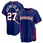 Men's Dominican Republic Baseball #27 Vladimir Guerrero Jr. Navy 2026 World Baseball Classic Road Stadium Stitched Jersey,baseball caps,new era cap wholesale,wholesale hats