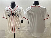 Men's Japan Baseball Blank White 2026 World Baseball Classic Home Stadium Stitched Jersey,baseball caps,new era cap wholesale,wholesale hats