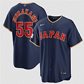 Men's Japan Baseball #55 Munetaka Murakami Navy 2026 World Baseball Classic Road Stadium Stitched Jersey,baseball caps,new era cap wholesale,wholesale hats