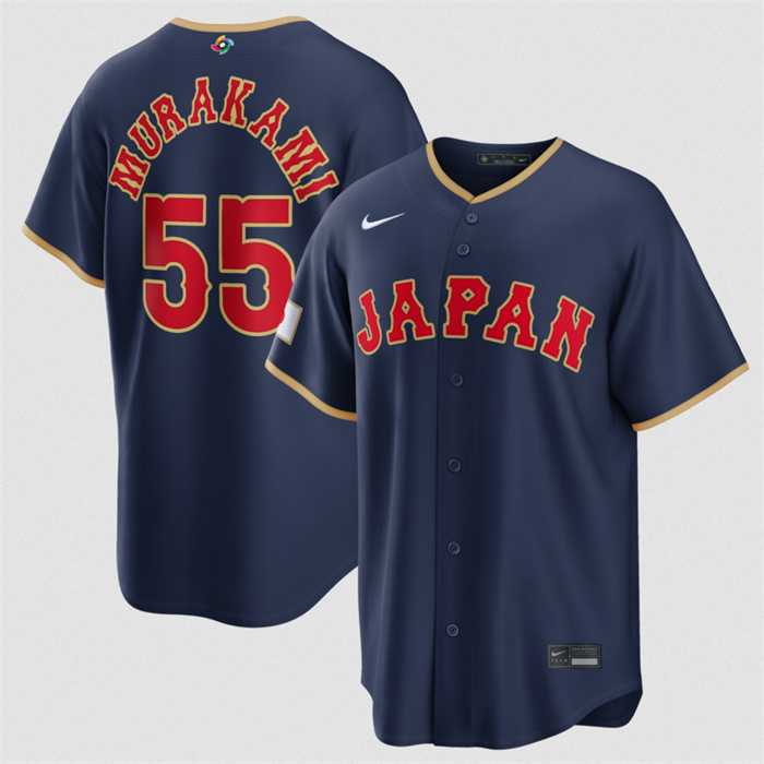 Men's Japan Baseball #55 Munetaka Murakami Navy 2026 World Baseball Classic Road Stadium Stitched Jersey,We sell and wholesale Men's Japan Baseball #55 Munetaka Murakami Navy 2026 World Baseball Classic Road Stadium Stitched Jersey on line form chian!
