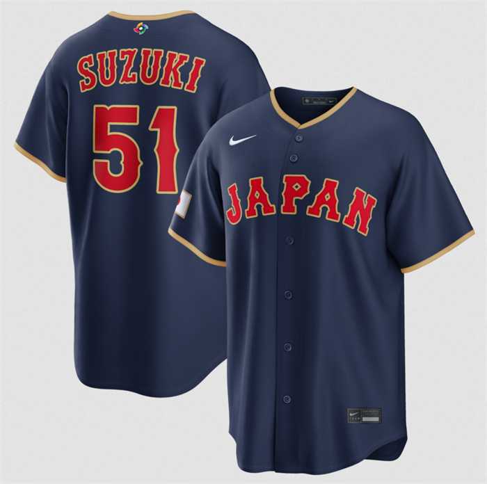 Men's Japan Baseball #51 Seiya Suzuki Navy 2026 World Baseball Classic Road Stadium Stitched Jersey,We sell and wholesale Men's Japan Baseball #51 Seiya Suzuki Navy 2026 World Baseball Classic Road Stadium Stitched Jersey on line form chian!
