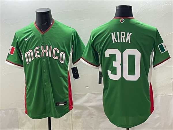 Men's Mexico Baseball #30 Alejandro Kirk Green 2026 World Baseball Classic Home Stadium Stitched Jersey,We sell and wholesale Men's Mexico Baseball #30 Alejandro Kirk Green 2026 World Baseball Classic Home Stadium Stitched Jersey on line form chian!