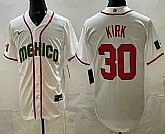 Men's Mexico #30 Alejandro Kirk White 2026 World Baseball Classic Cool Base Jersey,baseball caps,new era cap wholesale,wholesale hats